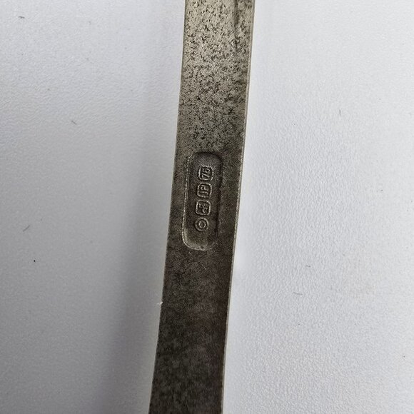 Vintage Pewter Souvenir Spoon Soldier Handle Etched Scene Embossed Pre-Owned - Picture 3 of 6